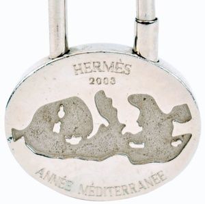 Hermes Silver Tone Annee Mediterranean Cadena Lock